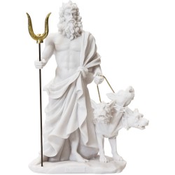 Αδης Μυθικός Θεός του Κάτω Κόσμου και ο Κέρβερος (Αλαβάστρινο Αγαλμα 24εκ)
